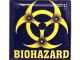 Case Badge, Biohazard 2 - Yellow on Black