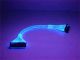 UV Reactive Blue Translucent Silver Braid 10in Floppy Cable